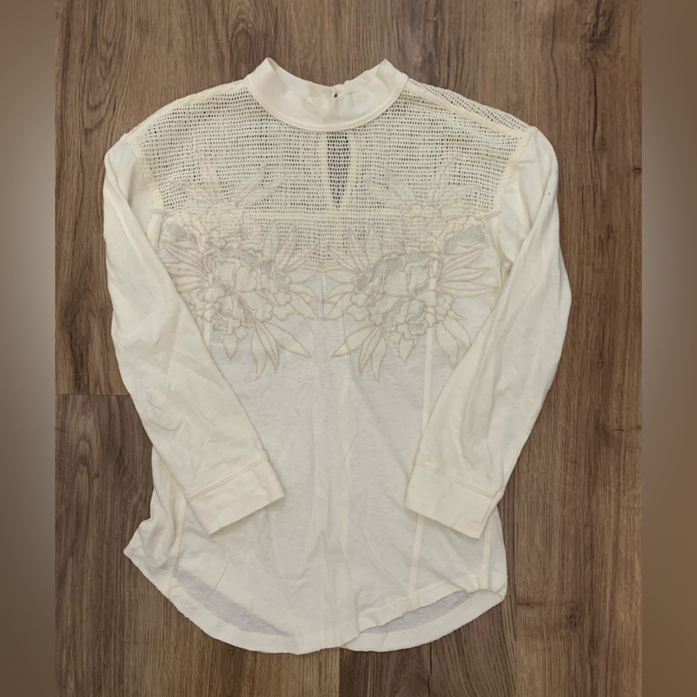 Free people, three-quarter sleeve shirt, size XS